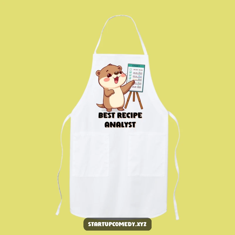 Funny Otter Chart Pointer Apron: Cook Up Success in the Kitchen