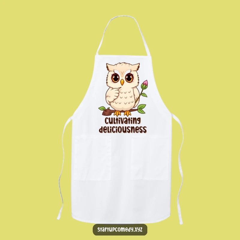 Funny Owl Gardener Apron - Tend Your Garden with Wisdom!