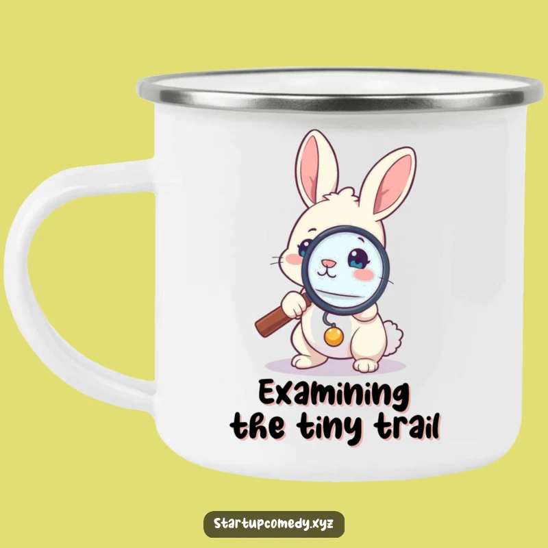 Funny Bunny Magnifying Glass Camping Mug - Explore the Outdoors!