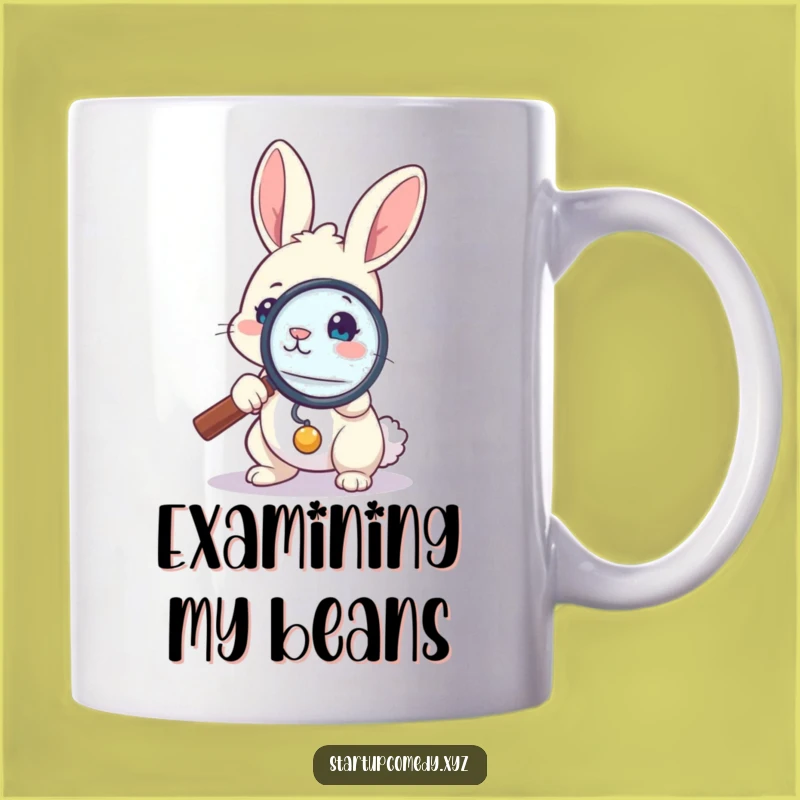 Funny Bunny Detective Mug - Curious Investigator Gift for Detail Lovers!