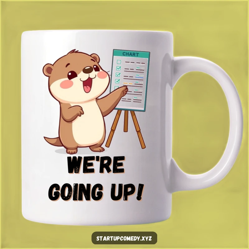 Funny Otter Chart Pointer Mug: Celebrate Your Business Wins Hilariously