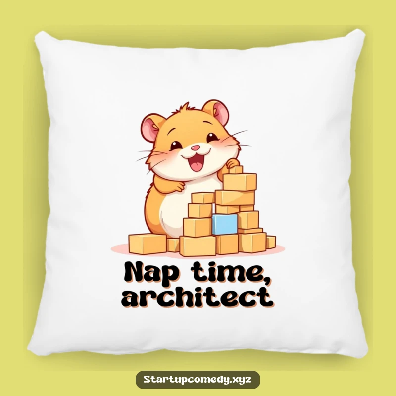 Funny Hamster Pillow: Cozy Construction, Tiny Tower Comfort - A Huggable Funny Gift
