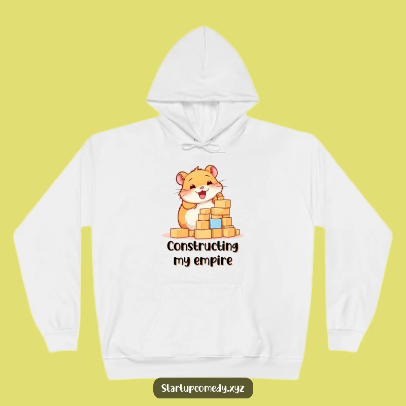 Funny Hamster Hoodie: Cozy Construction, Tiny Towers - Your Ultimate Funny Gift