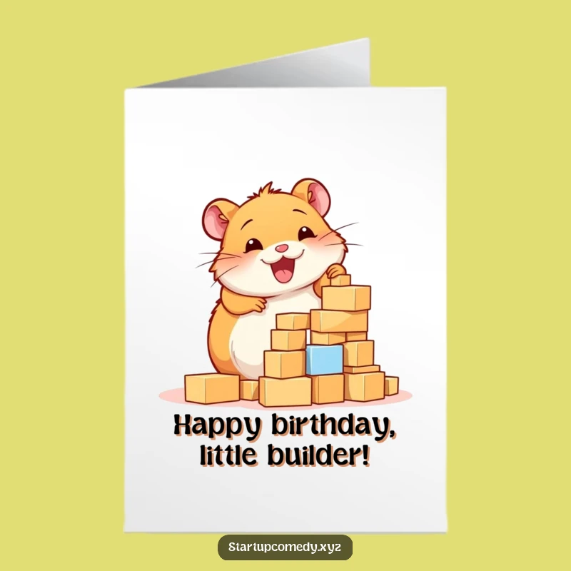 Free Printable Funny Hamster Birthday Card - Building Fun Downloadable Gift