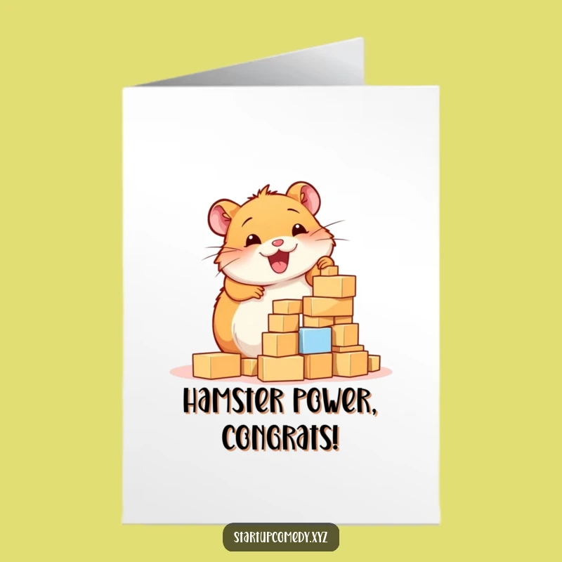 Free Printable Funny Hamster Congrats Card - Towering Achievement Downloadable Gift