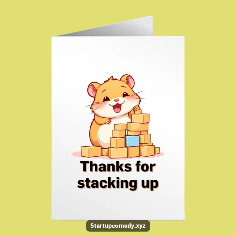 Free Printable Funny Hamster Thank You Card - Small Efforts Downloadable Gift