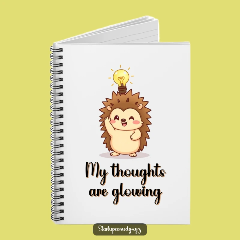Funny Hedgehog Lightbulb Notebook: Jot Down Your Genius Ideas