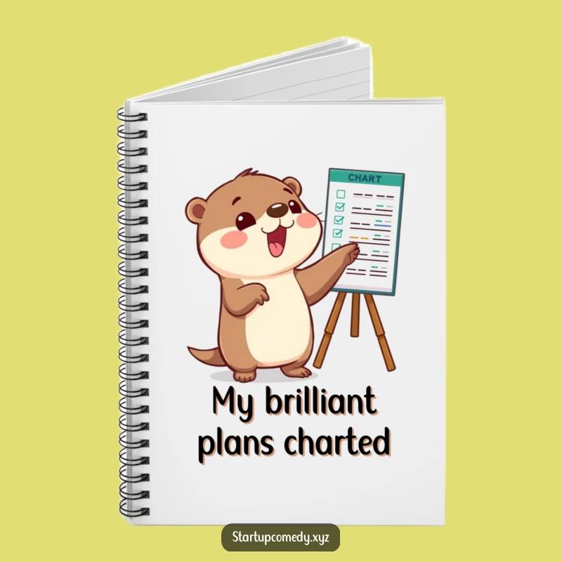 Funny Otter Chart Pointer Notebook: Perfect for Tracking Your Wins