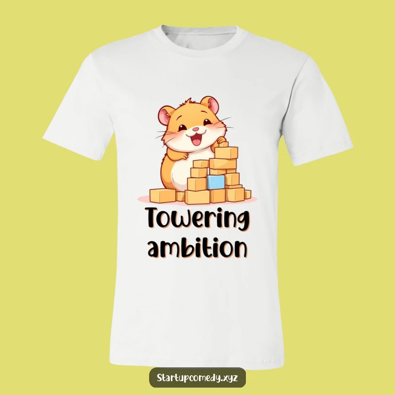 Funny Hamster T-Shirt: Tiny Tower Builder - The Ultimate Funny Gift Tee