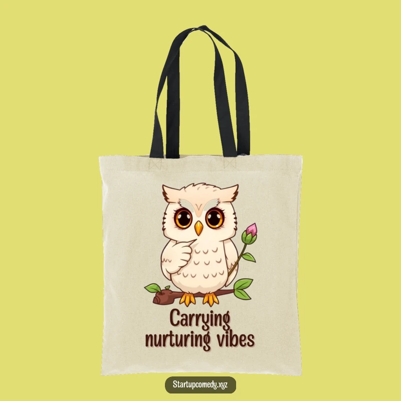 Funny Owl Plant Care Tote Bag - Carry Your Greenery with Wisdom!