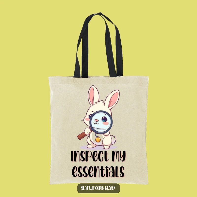 Funny Bunny Magnifying Glass Tote Bag - Carry Your Curiosity Everywhere!